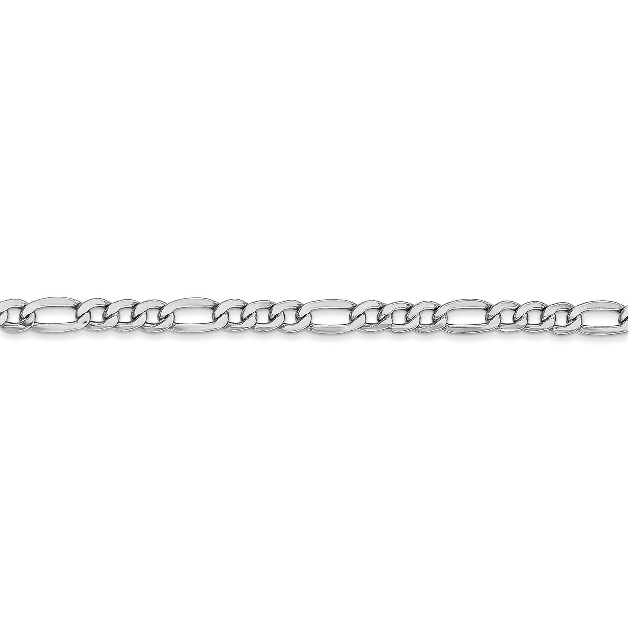 14k WG 3.5mm Semi-Solid Figaro Chain-2