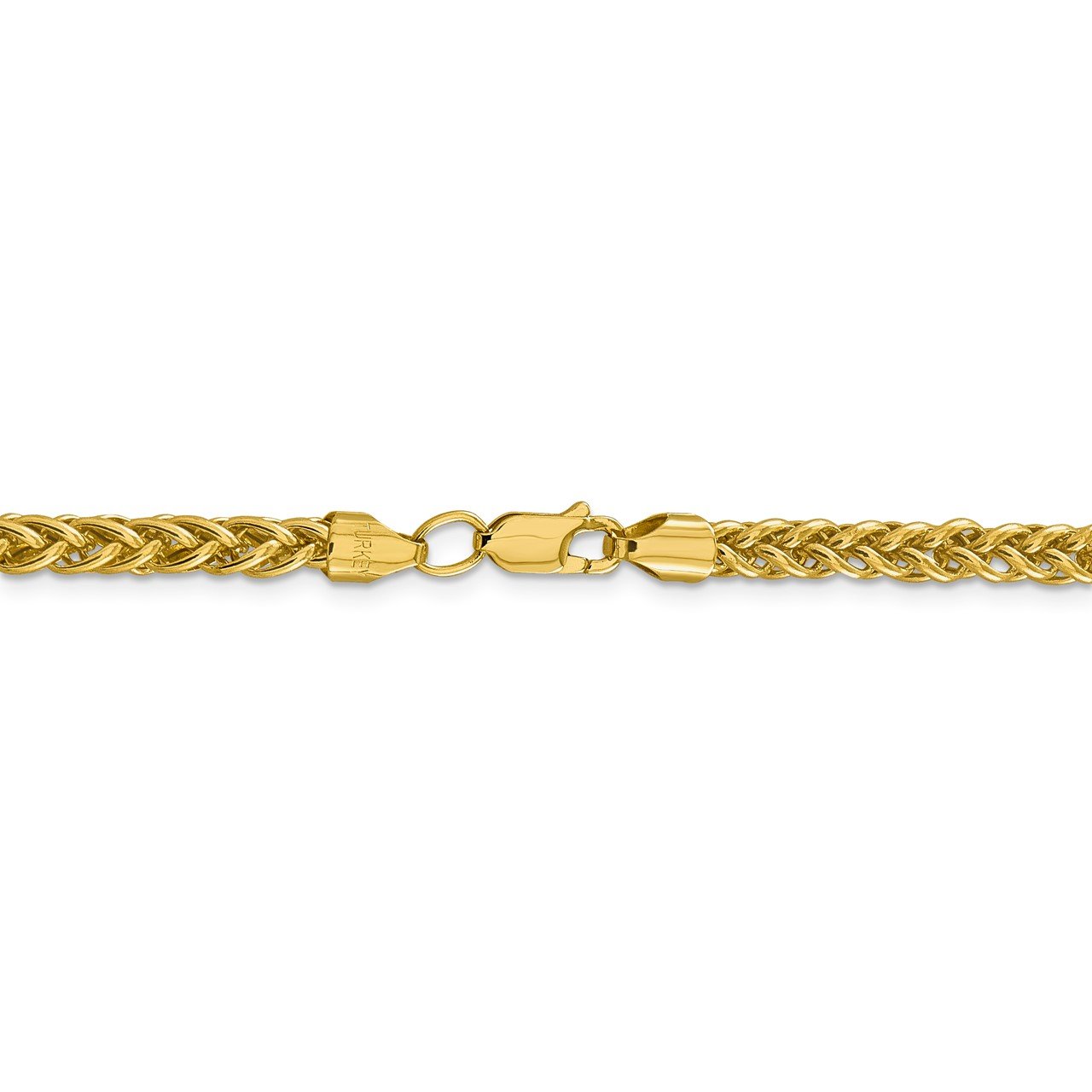 14k 4.65mm Semi-solid 3-Wire Wheat Chain-3