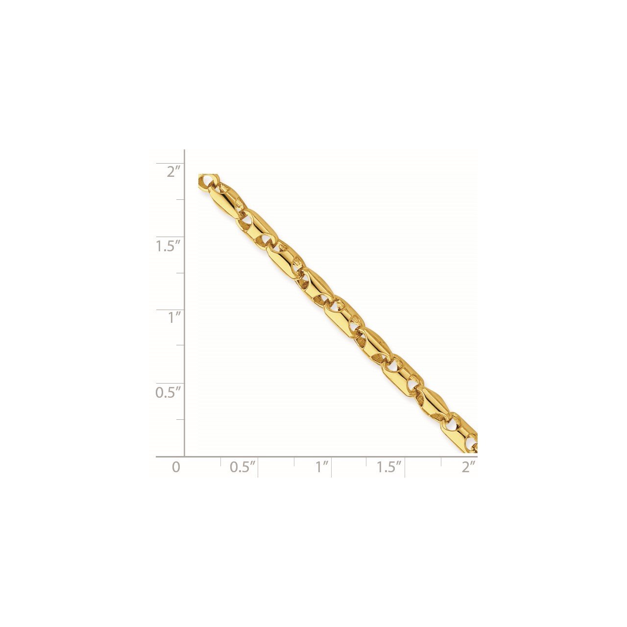 14k 4.1mm Fancy Barrel Link Chain-1