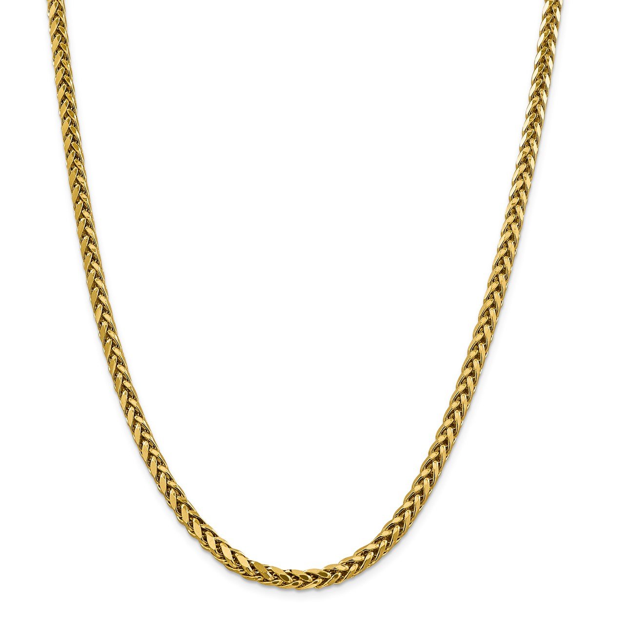 14k 5mm Semi-solid D/C Wheat Chain