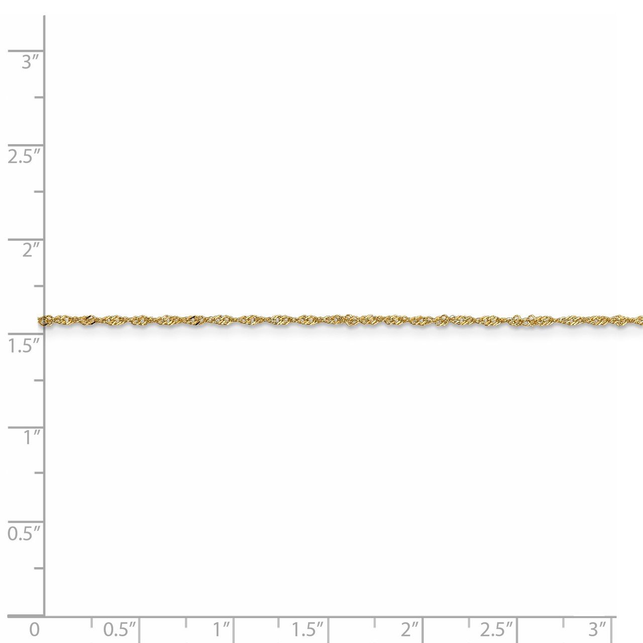 Leslie's 14K 1mm Singapore with Lobster Clasp Chain-4