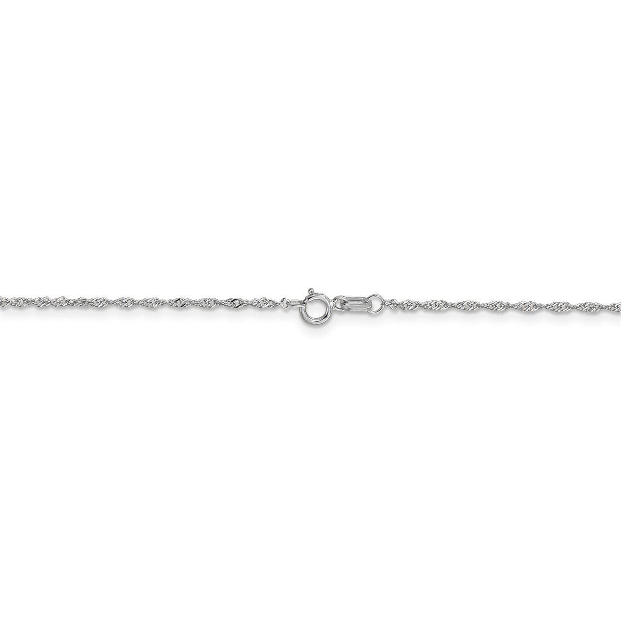 Leslie's 14K White Gold 1mm Singapore with Lobster Clasp Chain-3