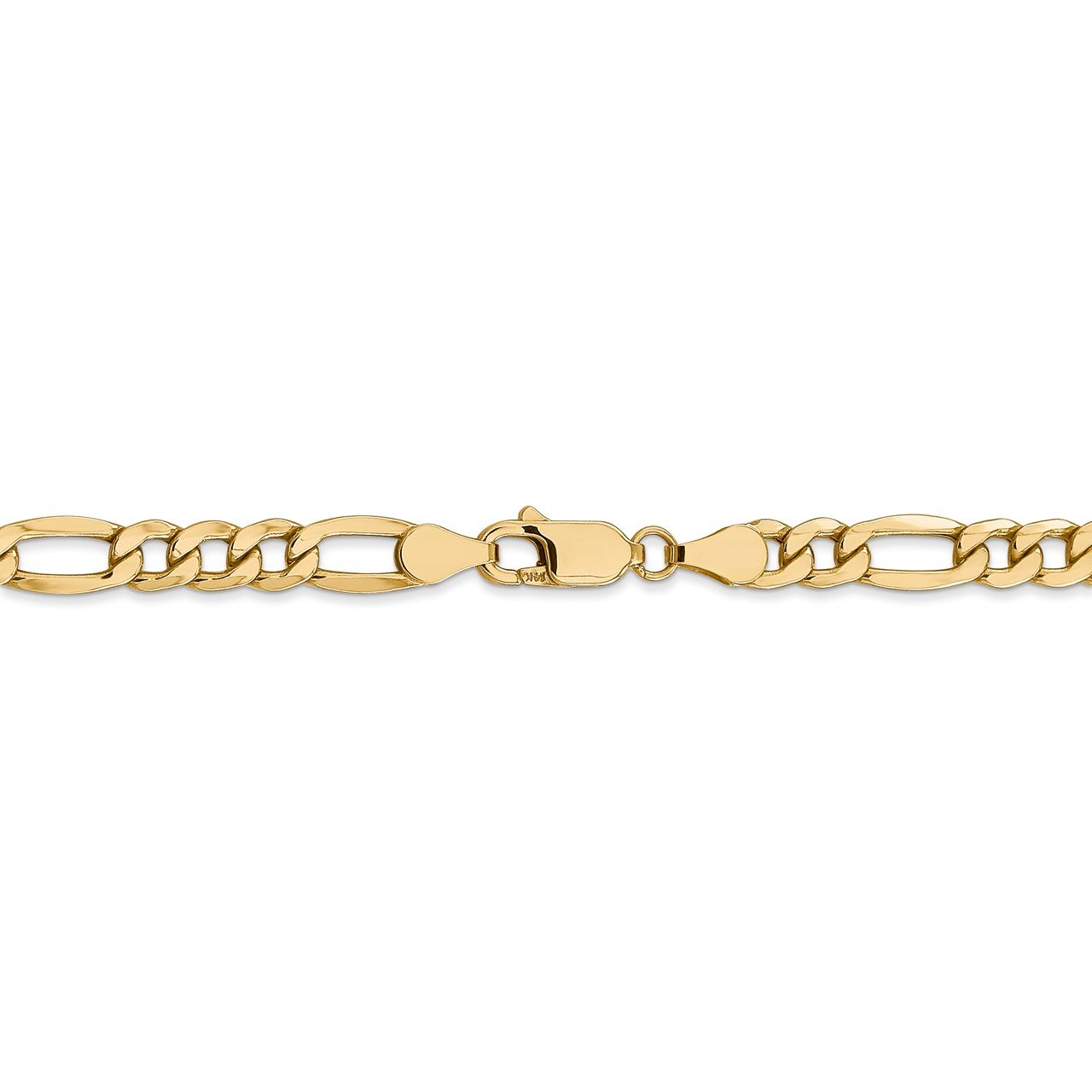 Leslie's 14K 5.35mm Semi-Solid Figaro Chain-3