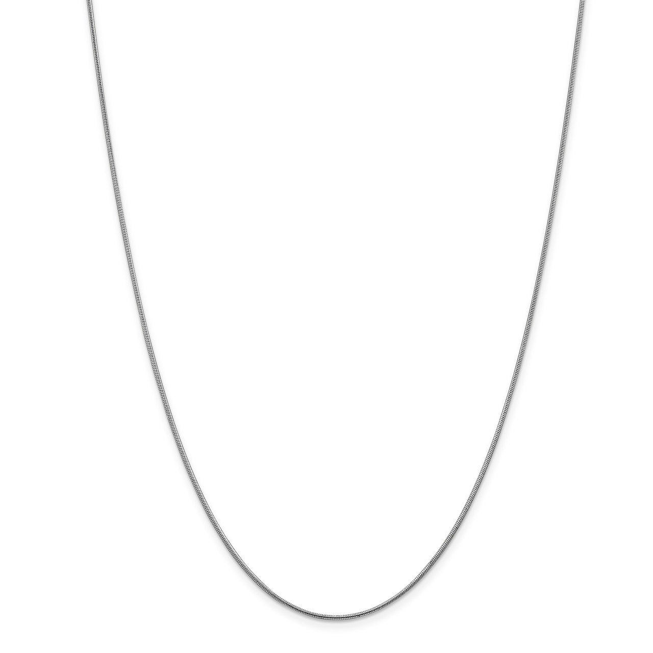 14k WG 1.1mm Round Snake Chain