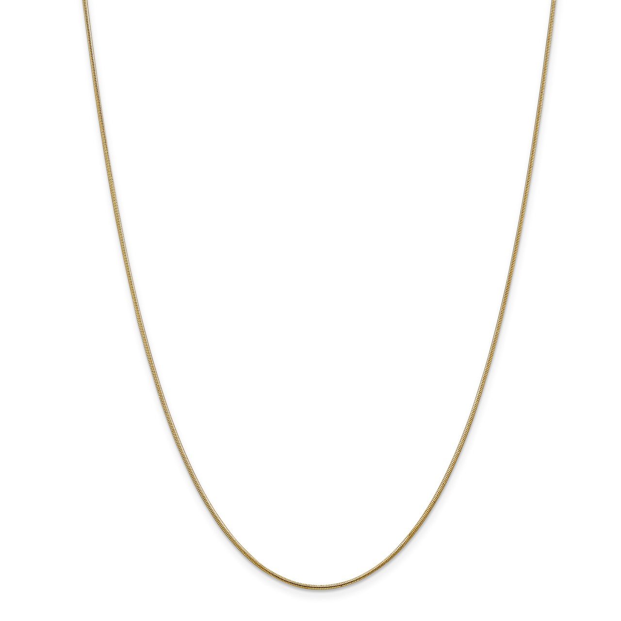 14k 1.1mm Round Snake Chain