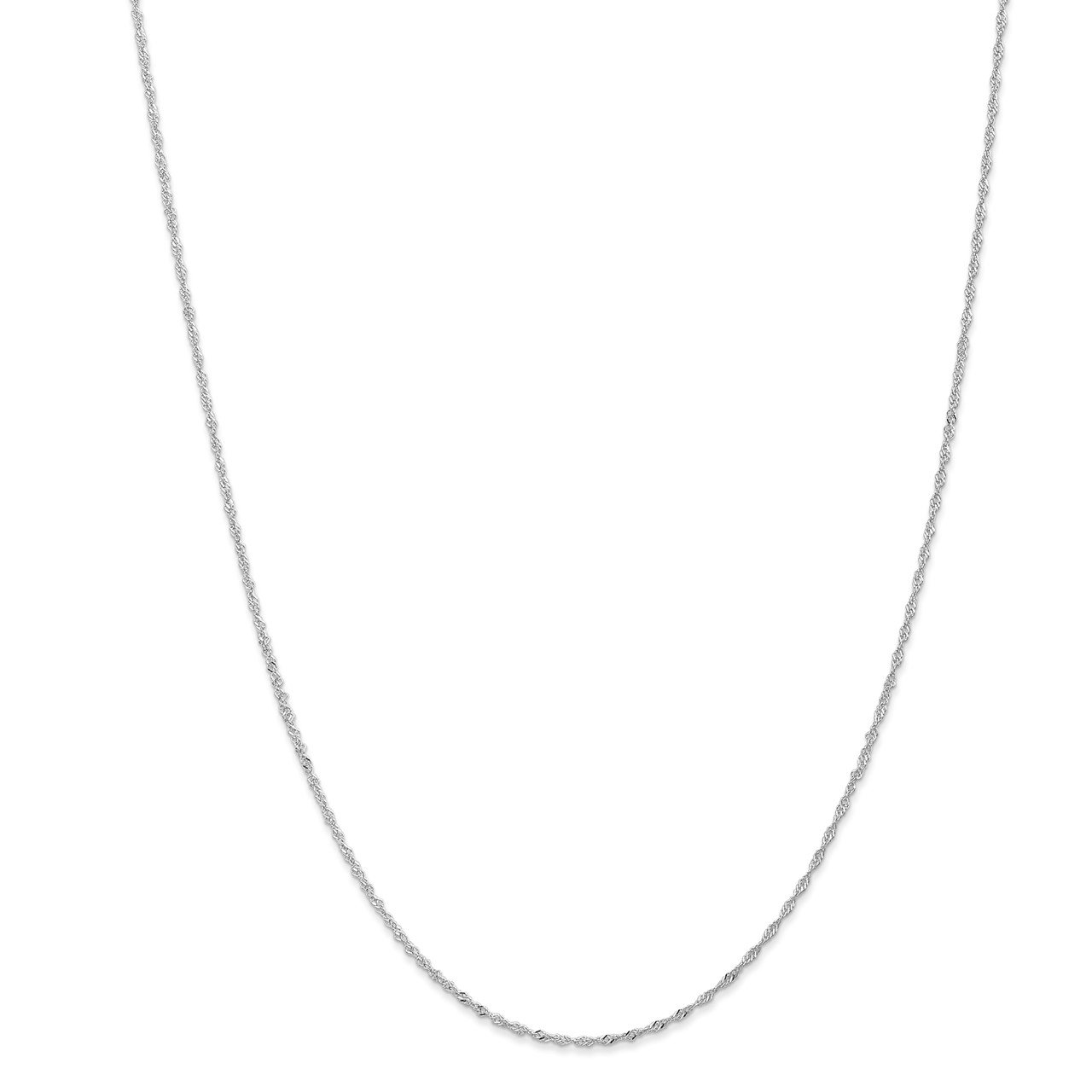 Leslie's 14K White Gold 1mm Singapore with Lobster Clasp Chain