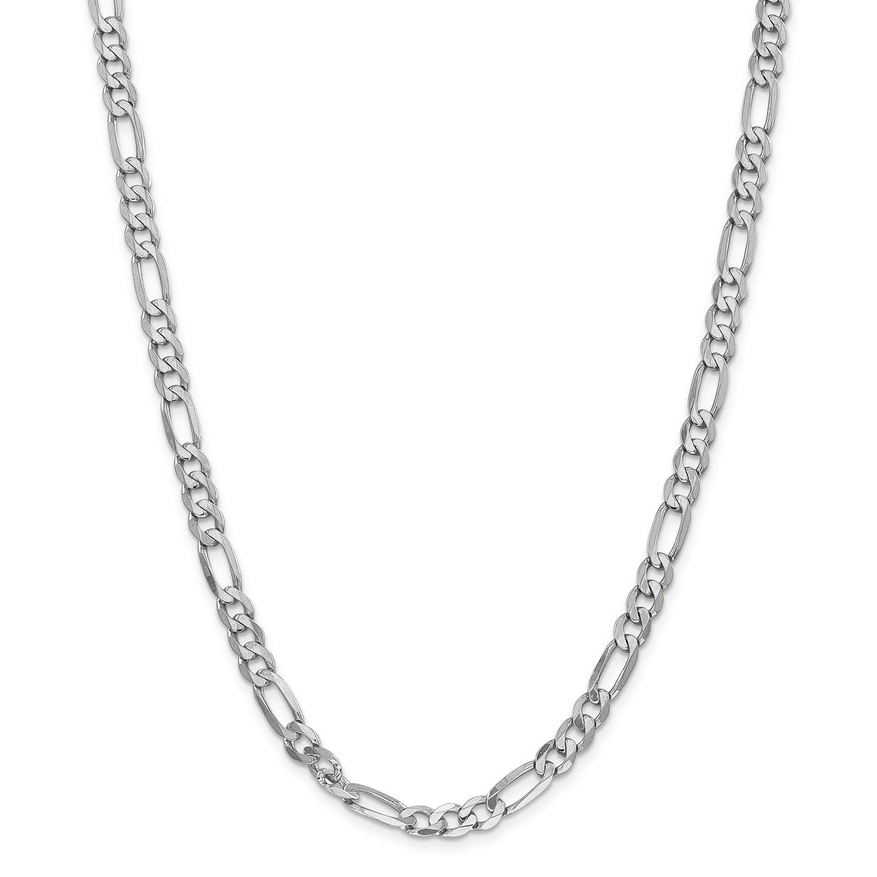 Leslie's 14K White Gold 6mm Flat Figaro Chain