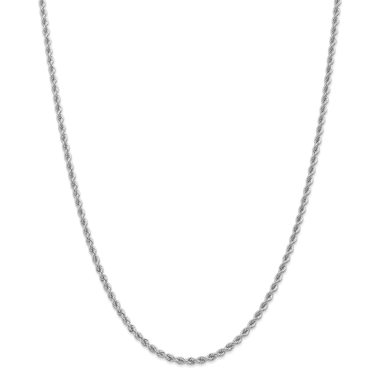 14K WG 2.75mm Regular Rope Chain