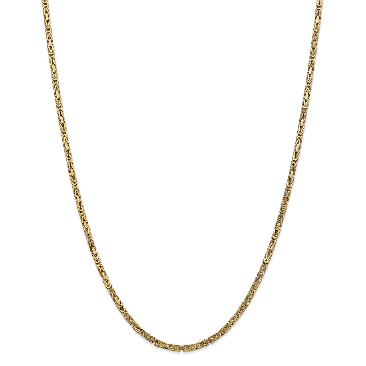 14k 2.5mm Byzantine Chain