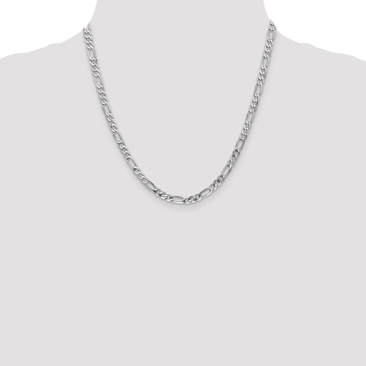 Leslie's 14K White Gold 5mm Flat Figaro Chain-1