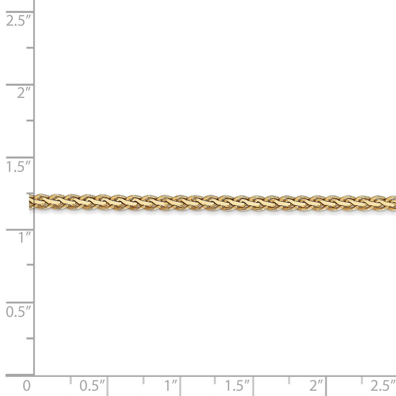 14k 2.5mm Flat Wheat Chain-4