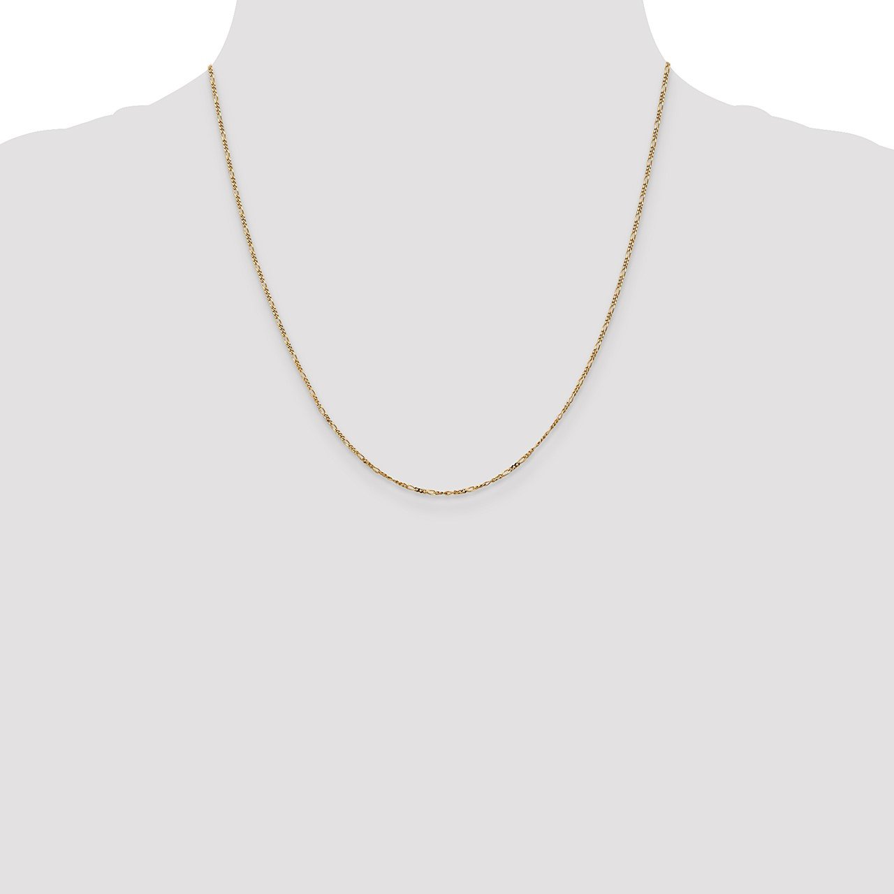 14k 1.25mm Flat Figaro Pendant Chain-1