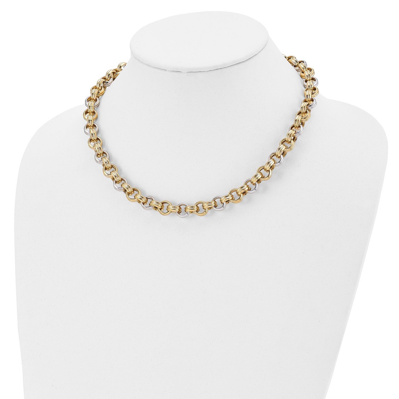 Leslie's 14K Two-tone Polished Fancy Necklace-3