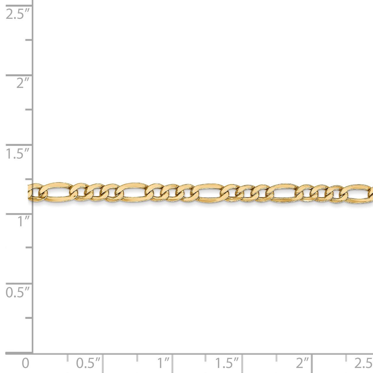14k 3.5mm Semi-Solid Figaro Chain-4