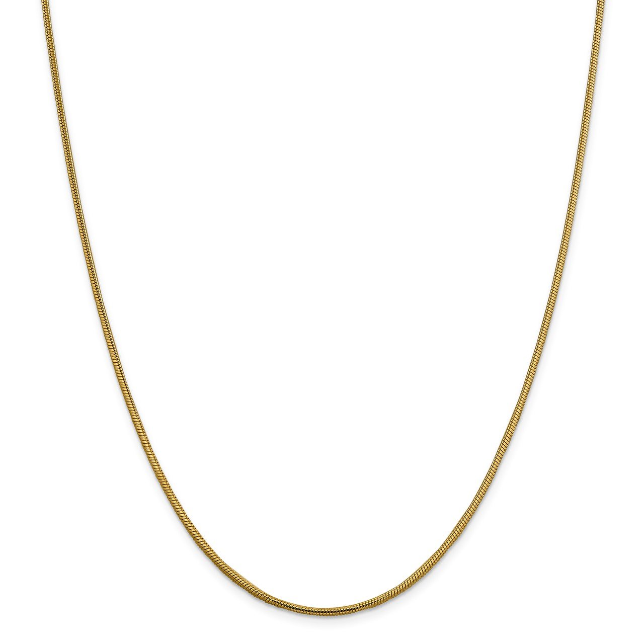 14k 1.85mm Round Snake Chain