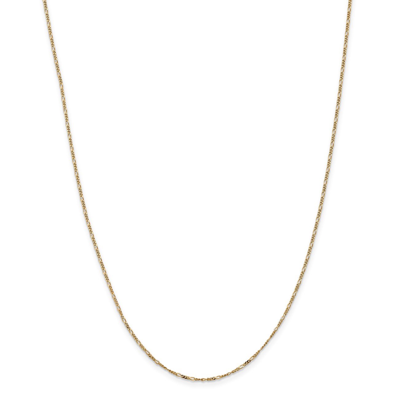 14k 1.25mm Flat Figaro Pendant Chain