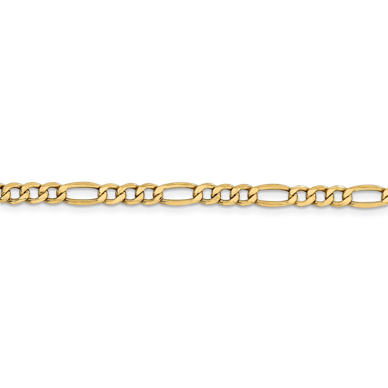 Leslie's 14K 4.40mm Semi-Solid Figaro Chain-2