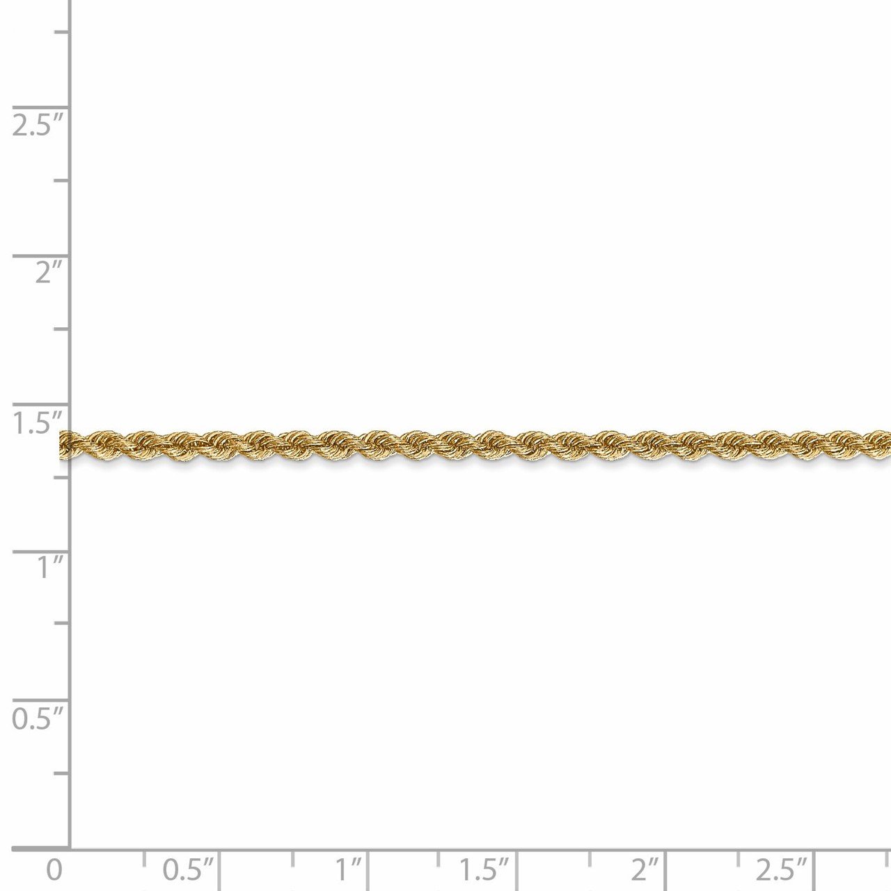 Leslie's 14K 2.5mm Solid Regular Rope Chain-4