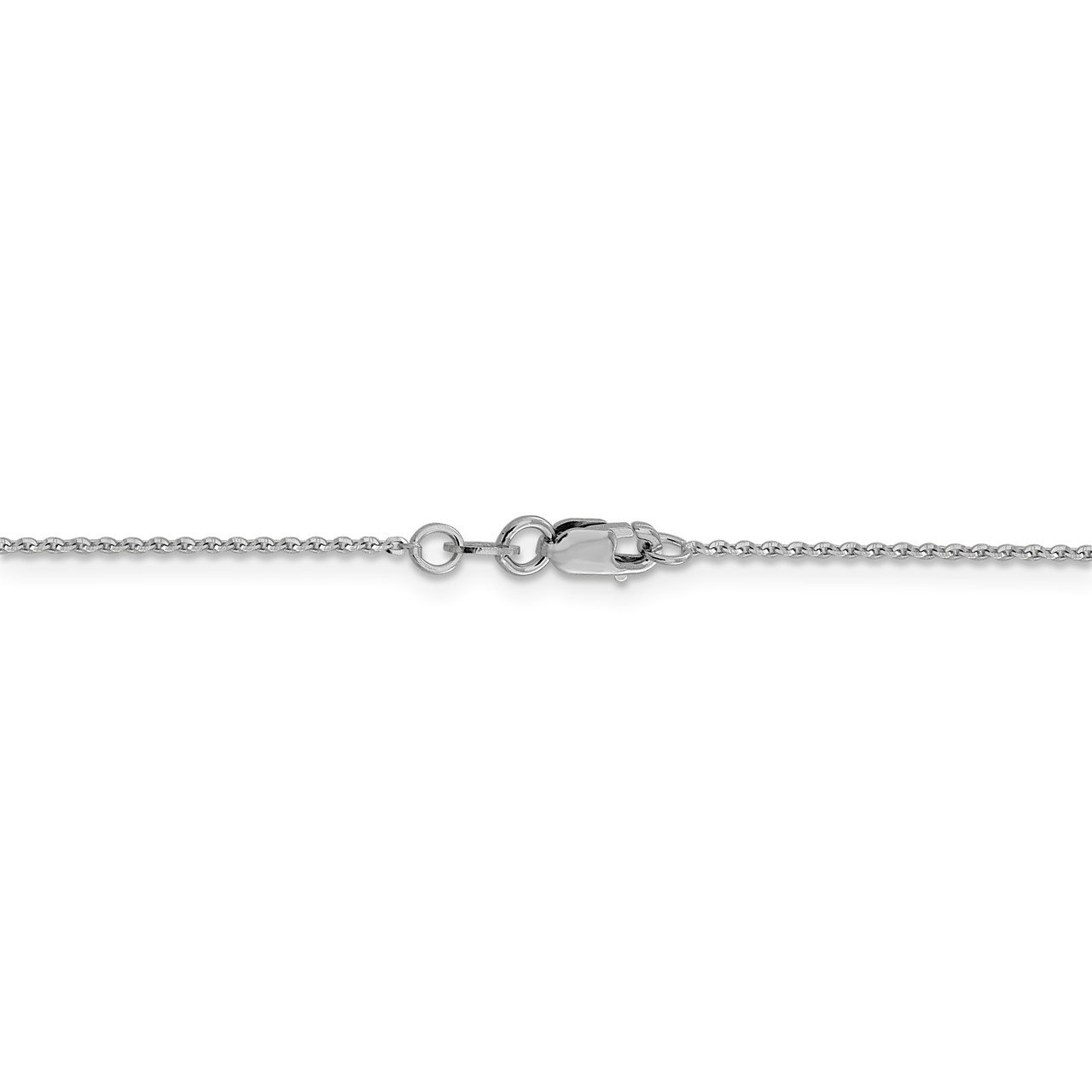 Leslie's 14K White Gold 1.15mm D/C Oval Link Chain-3