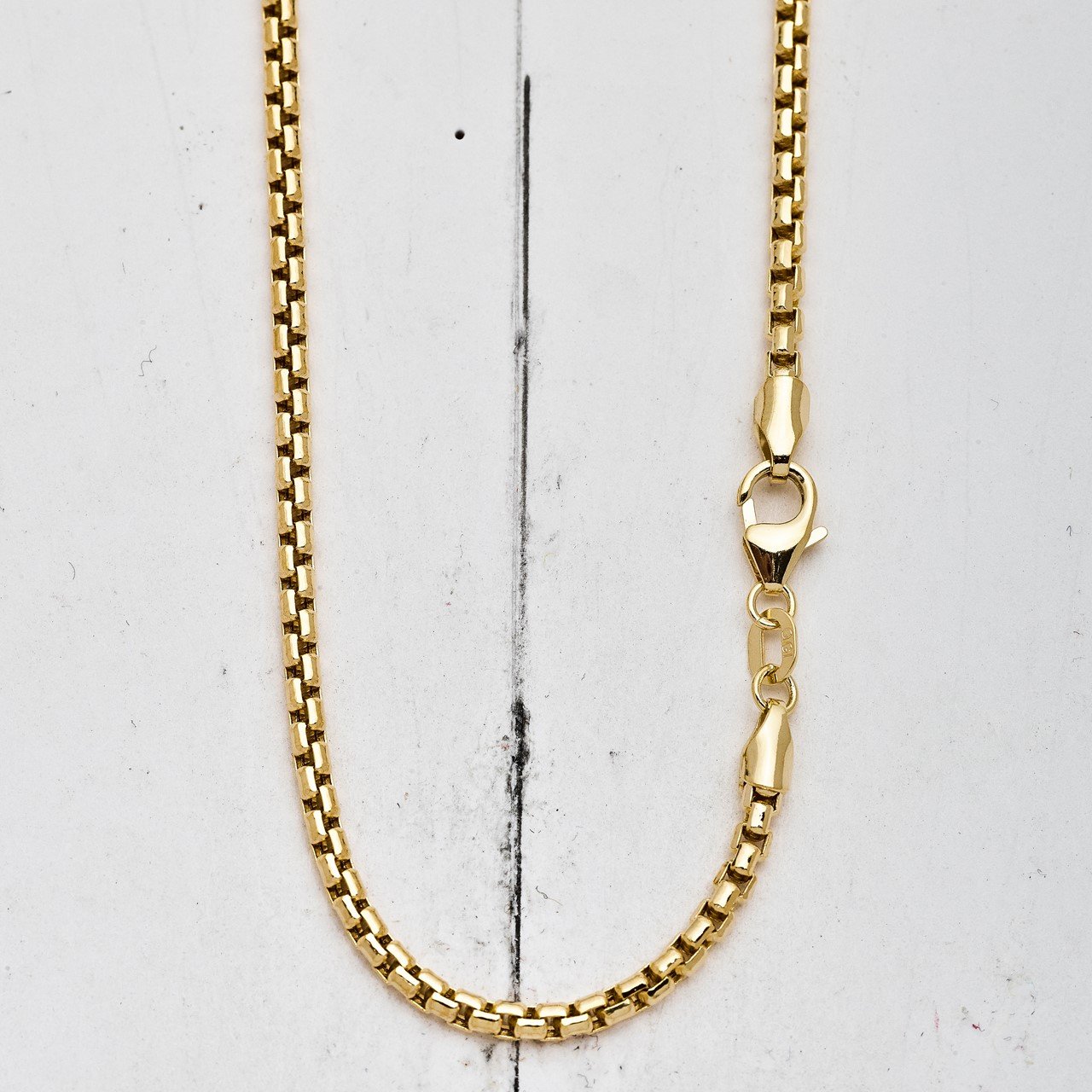 14k Polished and D/C 2.4mm Hollow Round Box 24in Chain