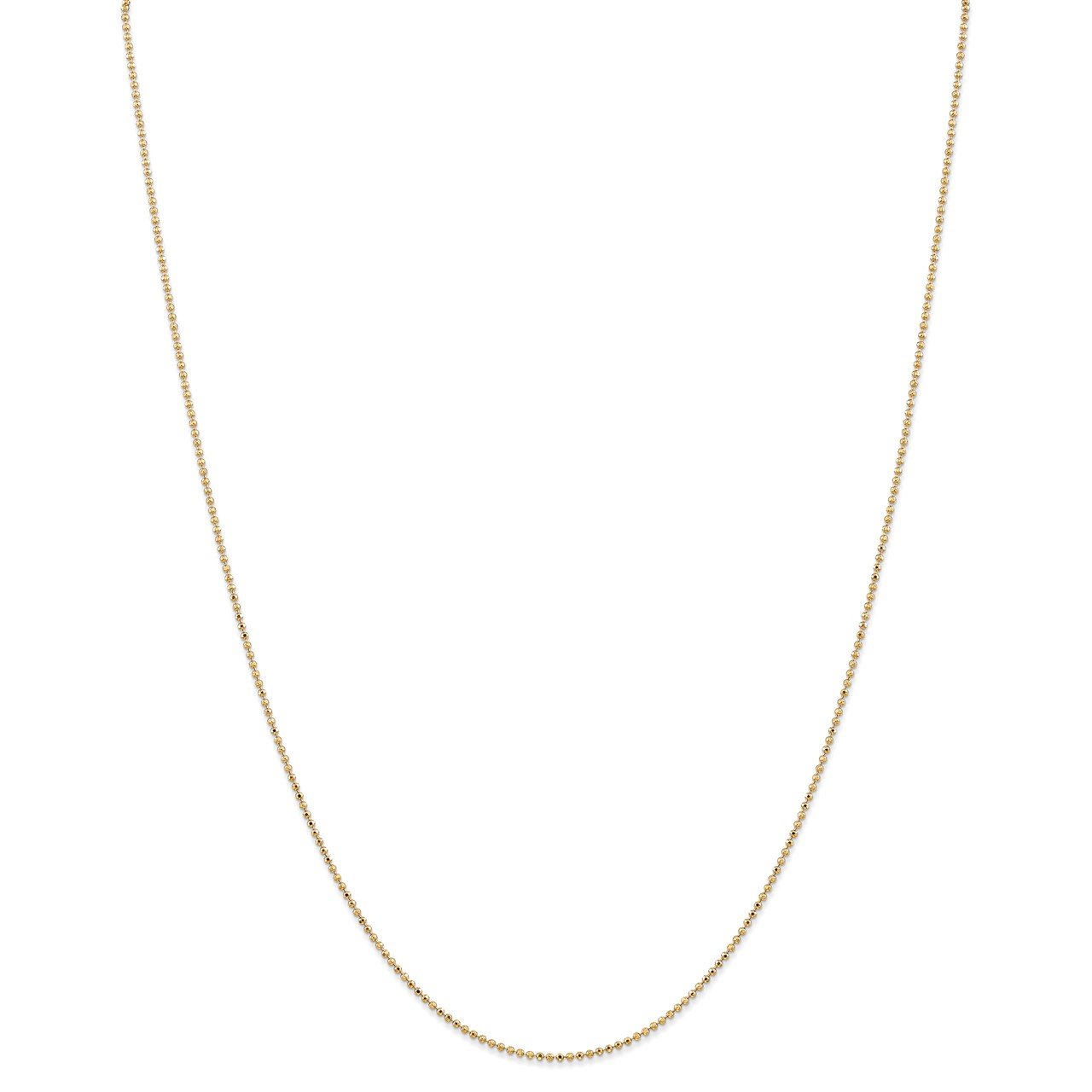 14k 1.2mm D/C Beaded Pendant Chain