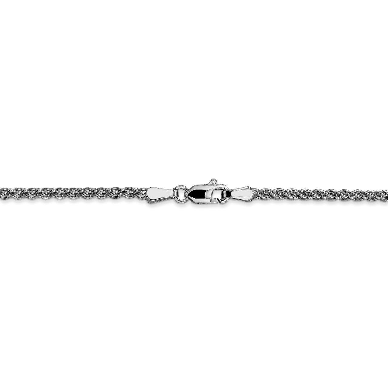 Leslie's 14K White Gold 2.1mm Spiga (Wheat) Chain-3