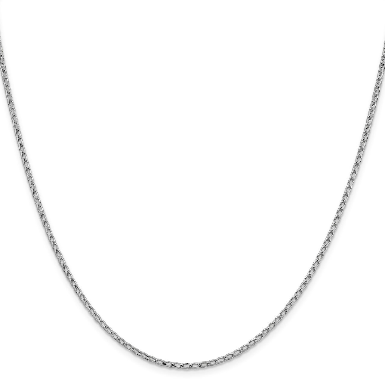 Leslie's 14K White Gold 2.1mm D/C Open Franco Chain