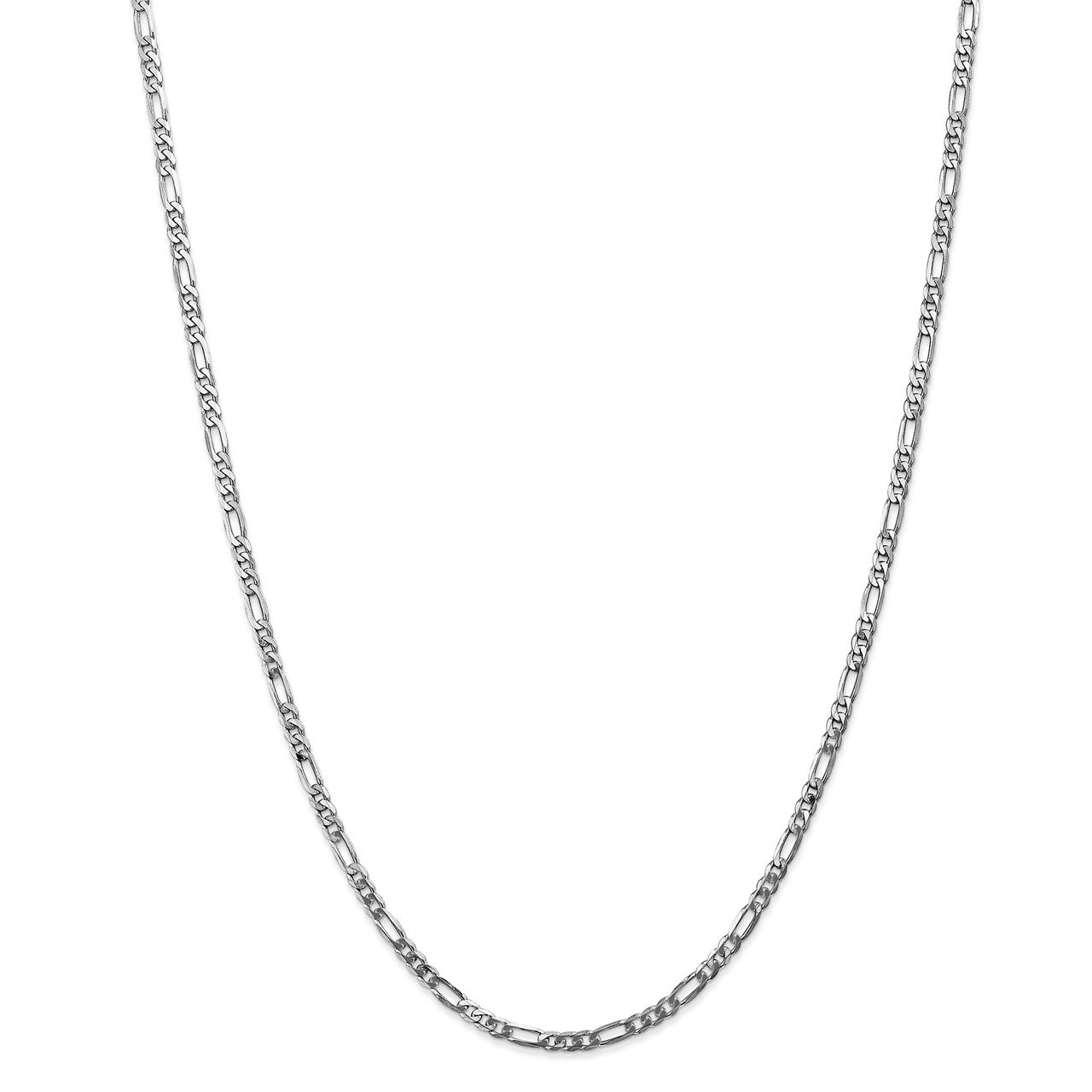 Leslie's 14K White Gold 3mm Flat Figaro Chain