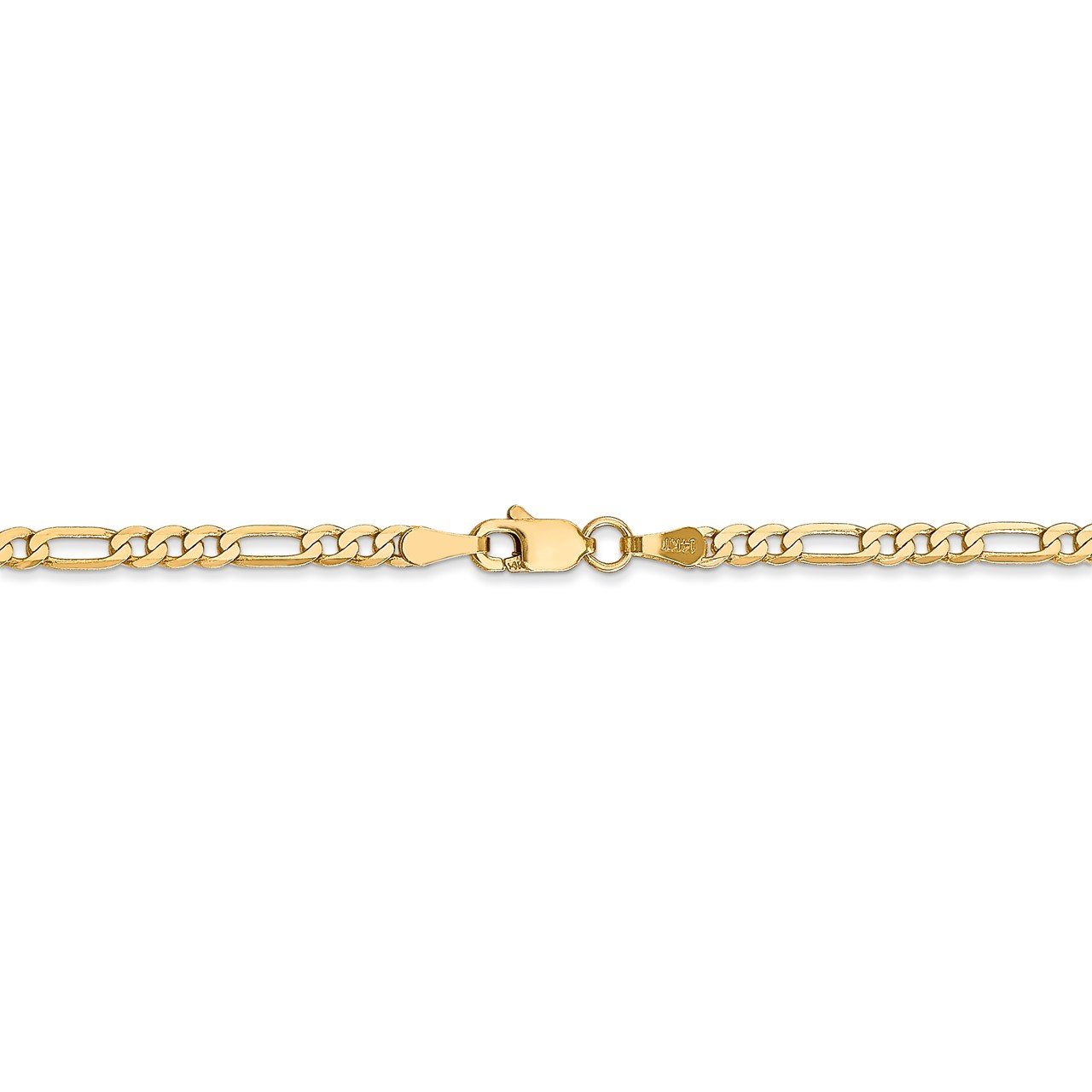14k 2.75mm Flat Figaro Chain-3