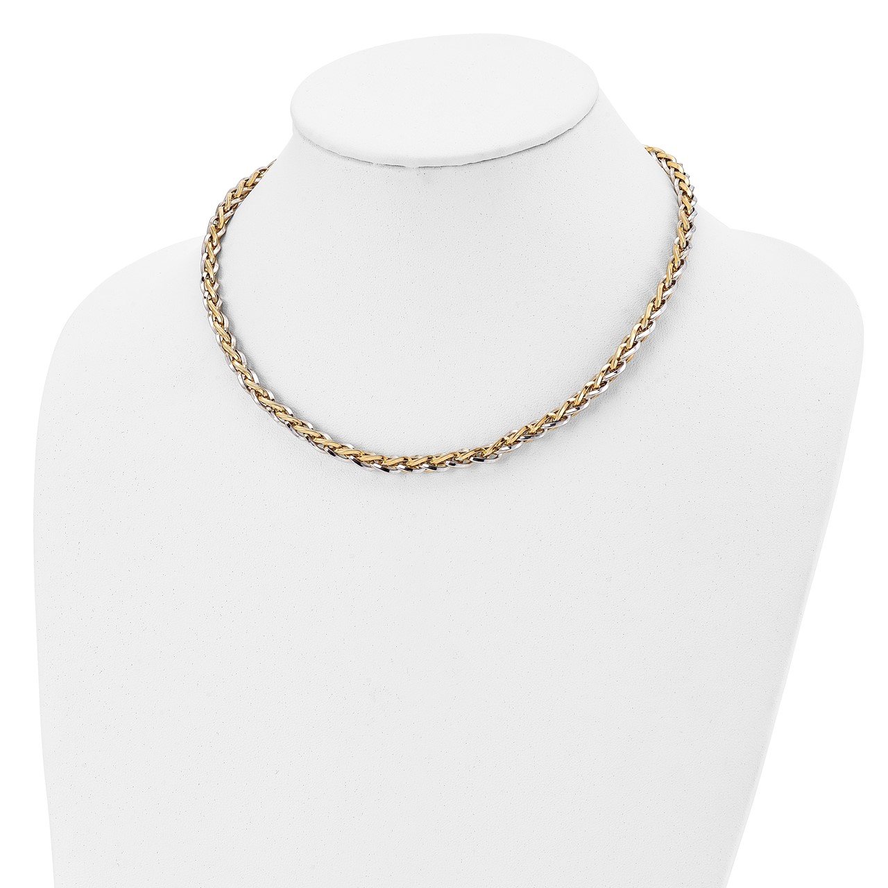 Leslie's 14K Two-tone Polished Fancy Link Necklace-2