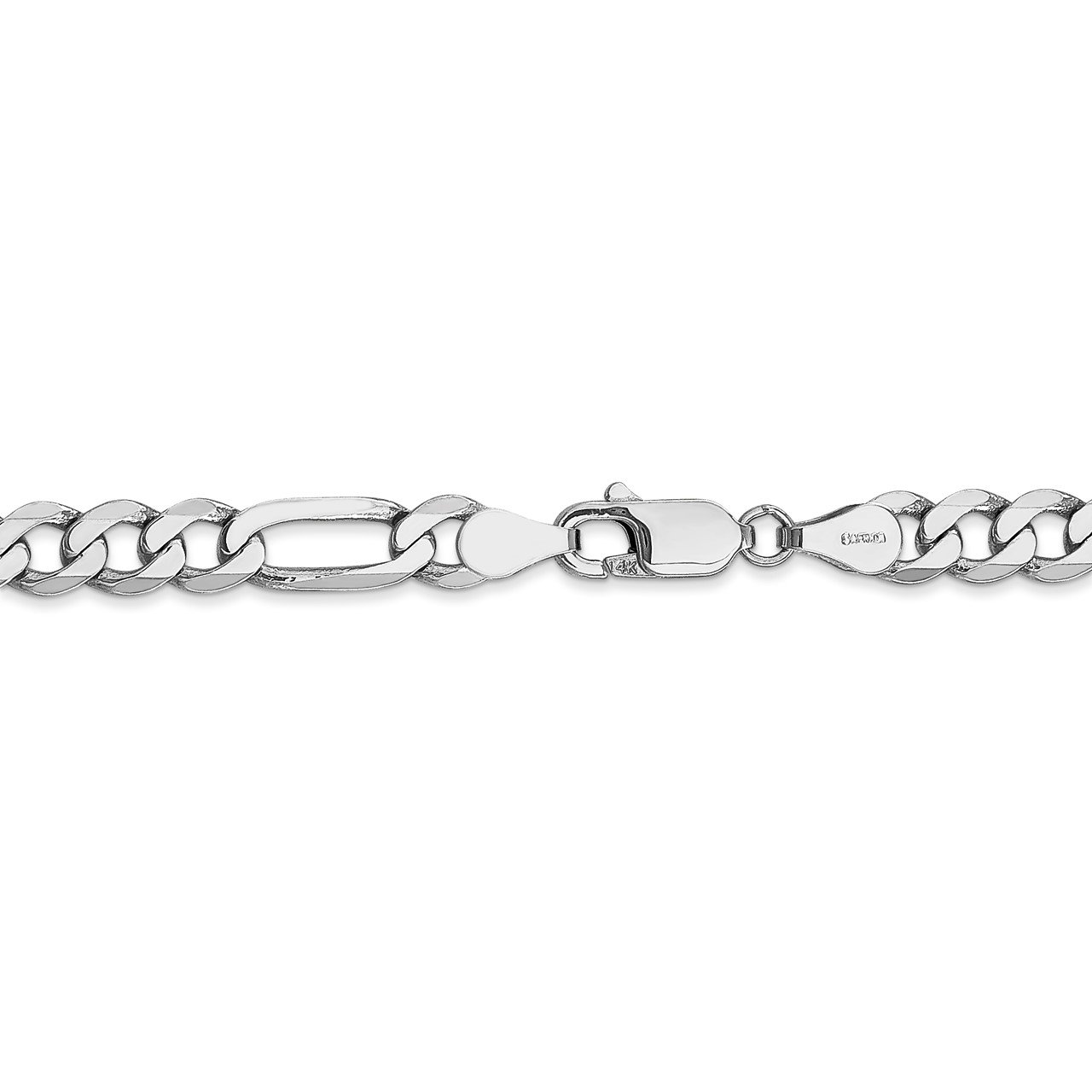 14k WG 5.5mm Flat Figaro Chain-3