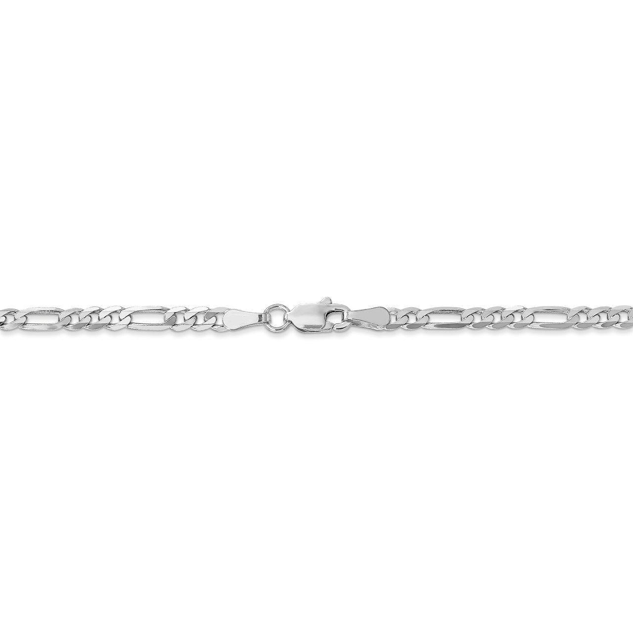 Leslie's 14K White Gold 3mm Flat Figaro Chain-3