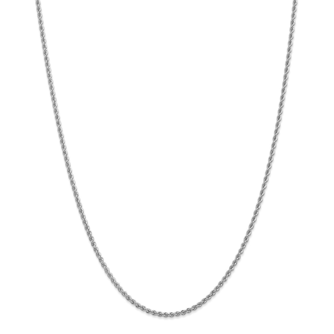 14k WG 2.25mm Regular Rope Chain