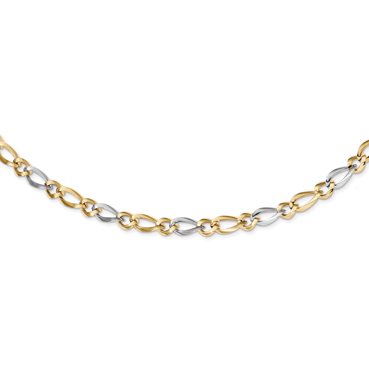 14k Two-Tone Polished Necklace