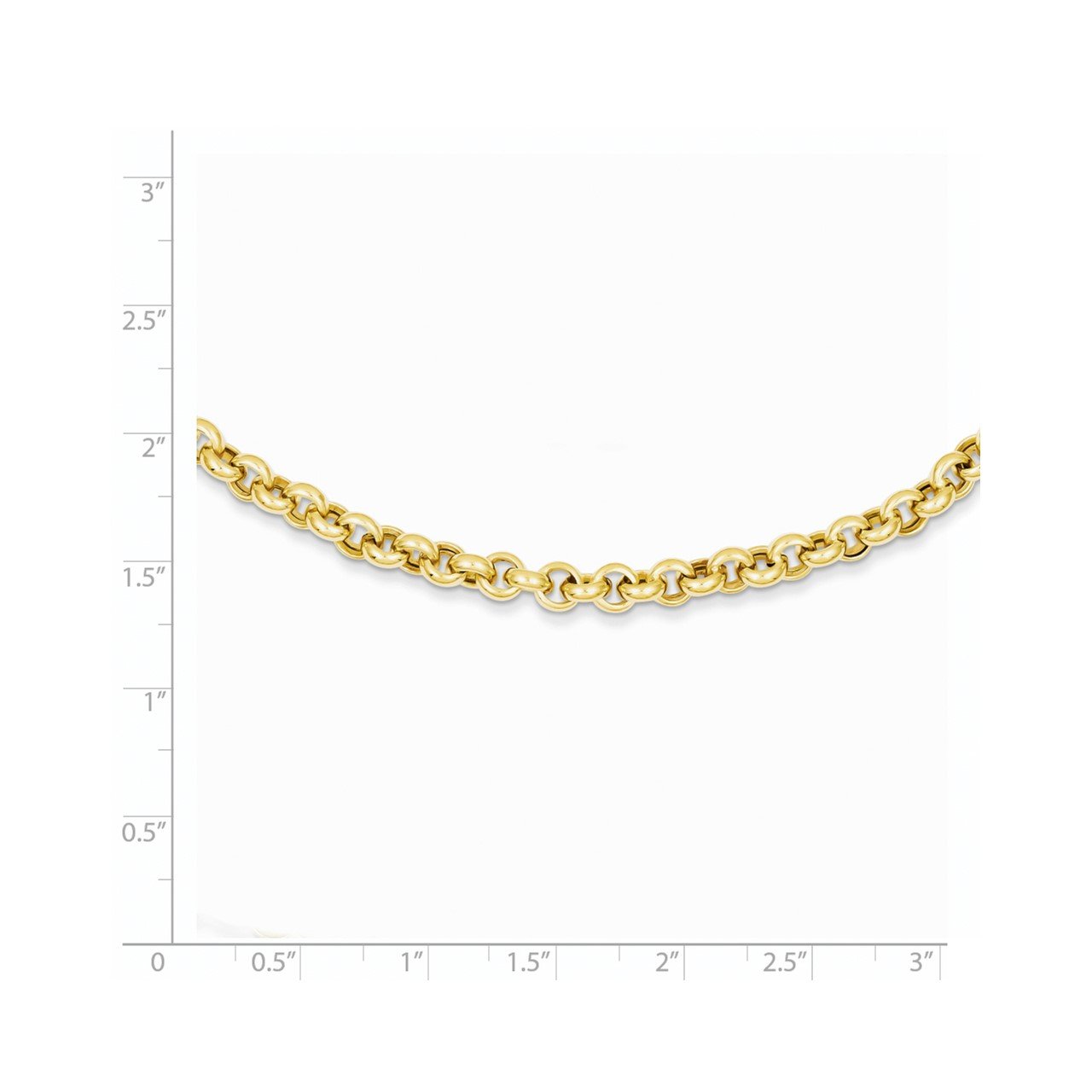 14k 18in 5mm Polished Fancy Rolo Link Necklace-1