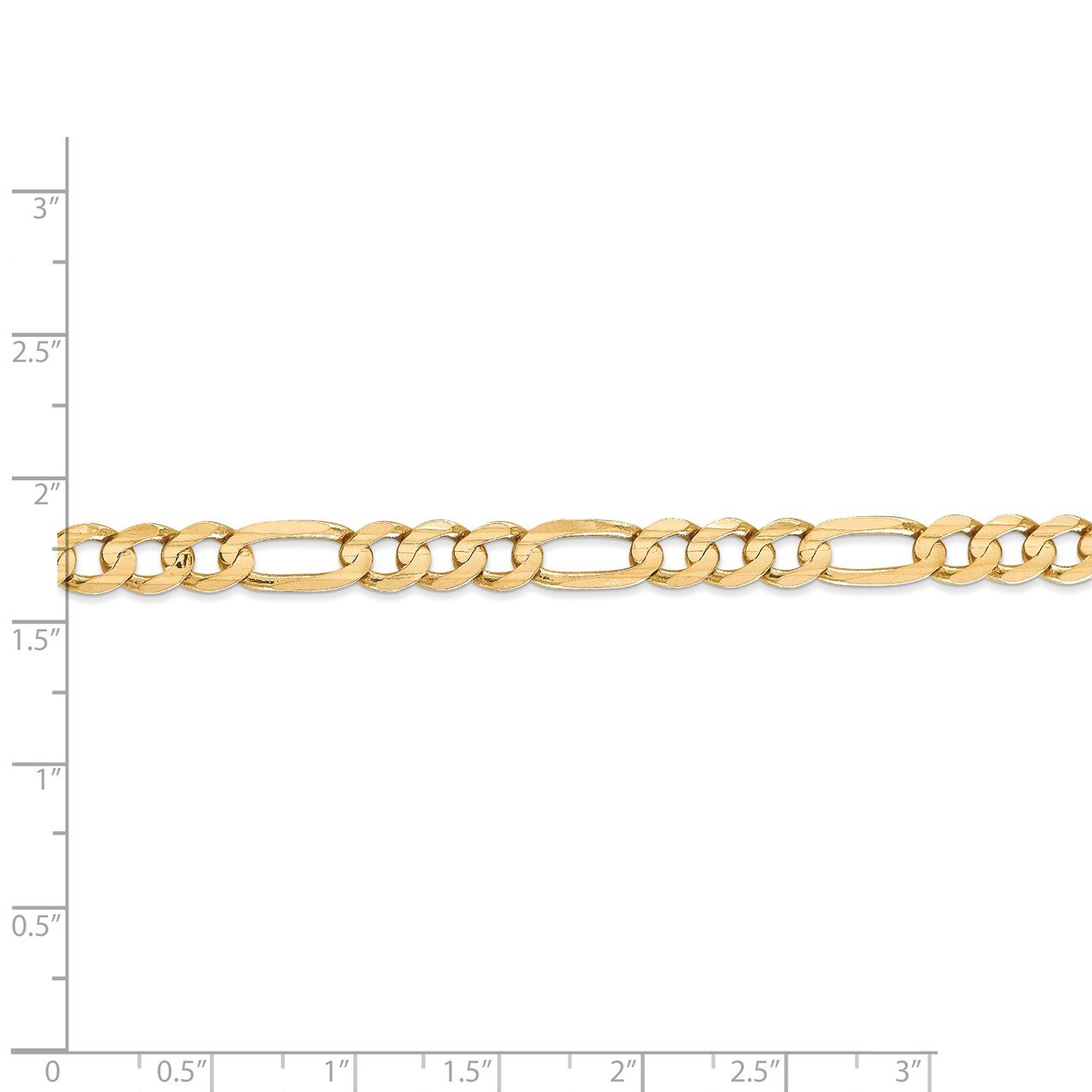 14k 6mm Concave Open Figaro Chain-4