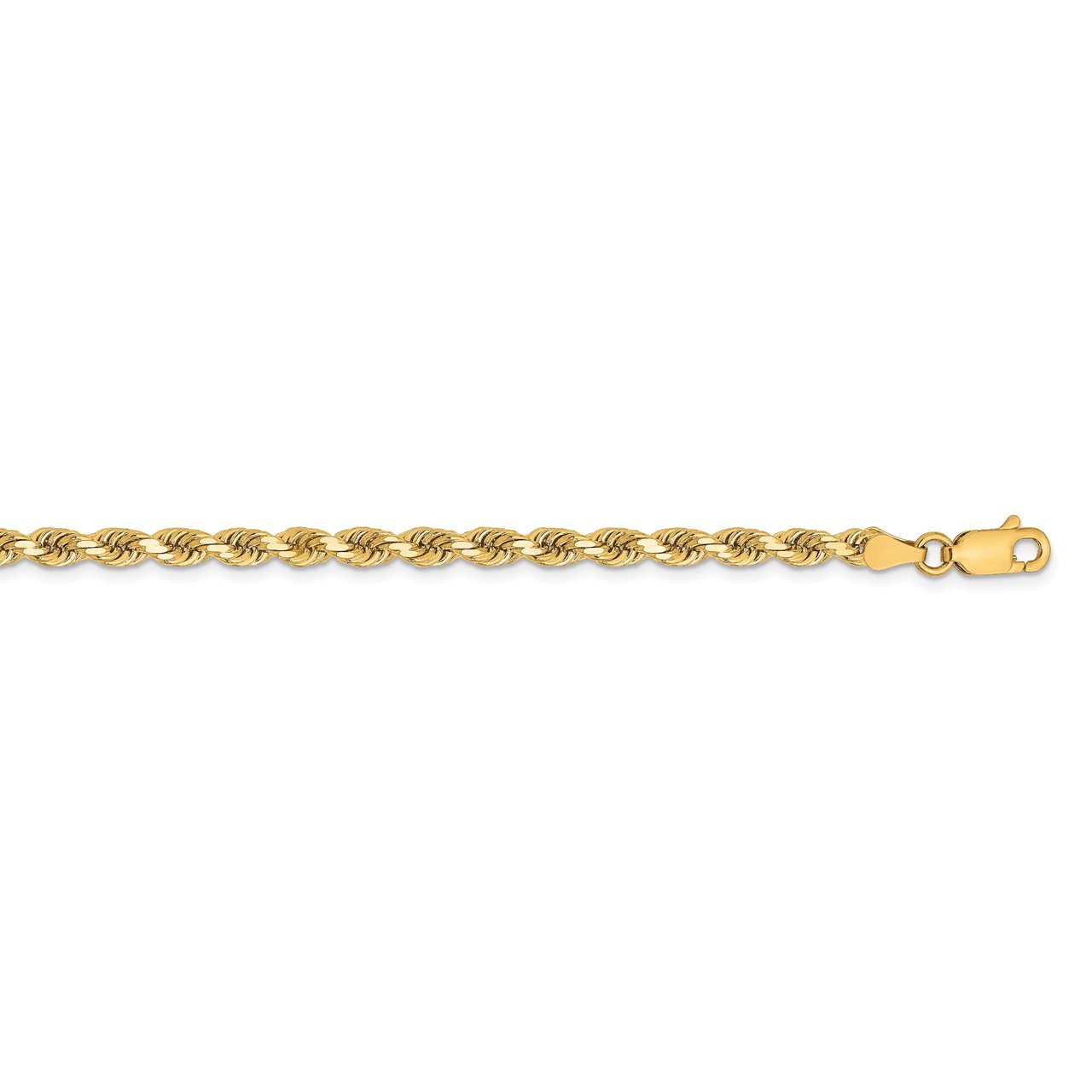14k 3.25mm D/C Rope with Lobster Clasp Chain