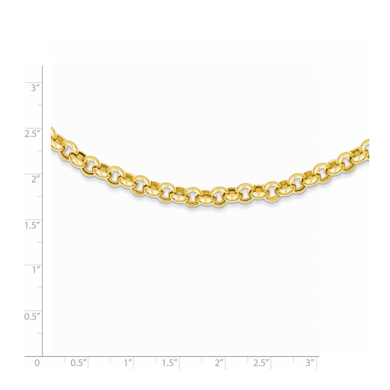 14k 18in 6.25mm Polished Fancy Rolo Link Necklace-1