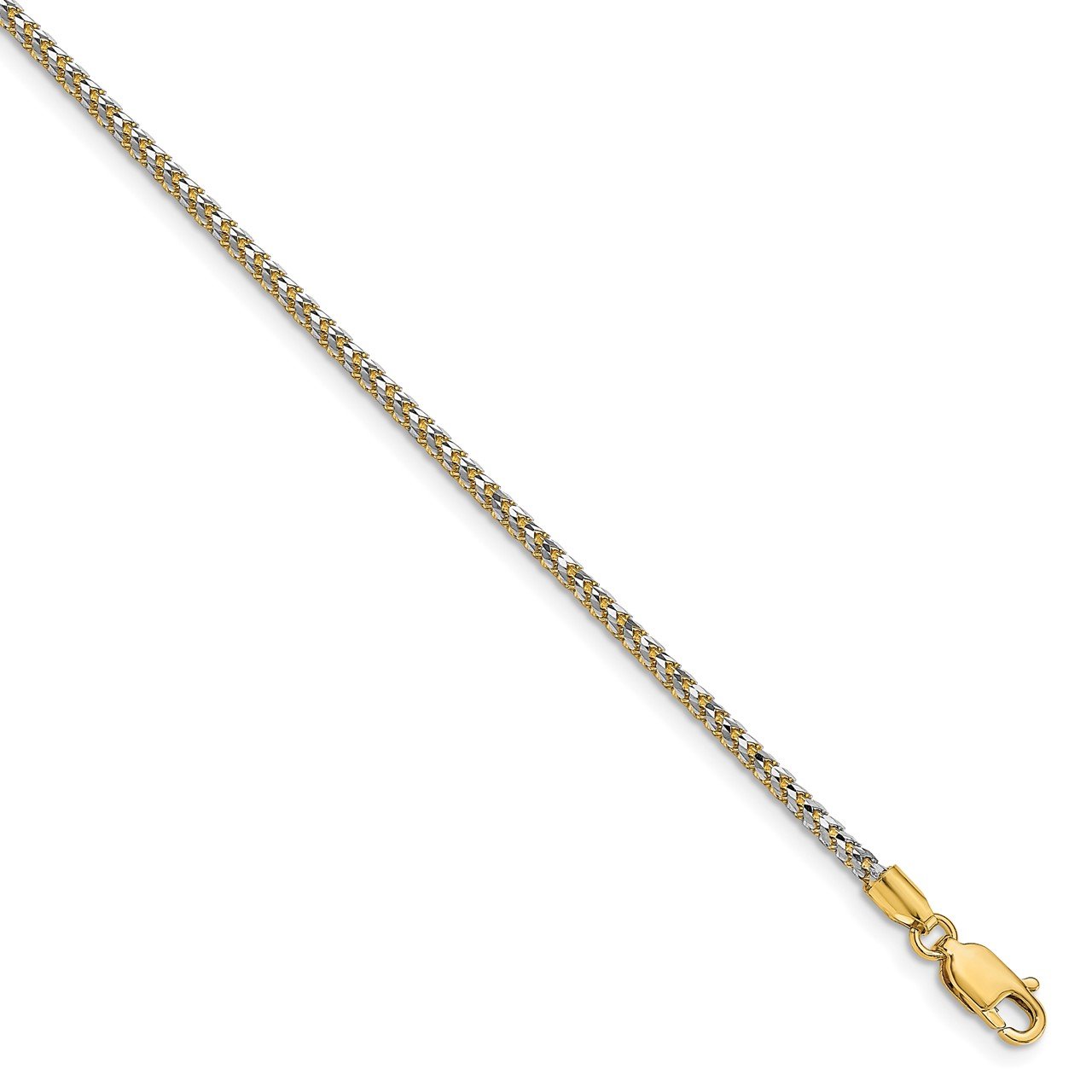 Leslie's 14K 1.85mm Rhodium-plated Spiga Chain