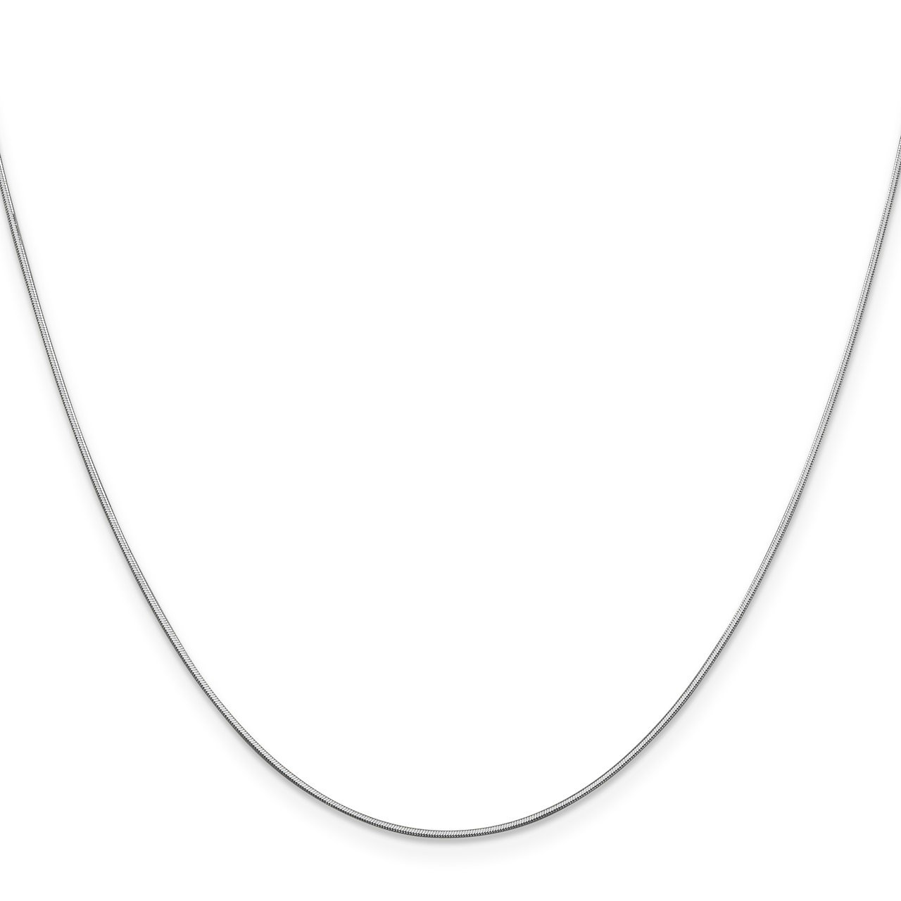 14k WG .8mm Octagonal Snake Chain