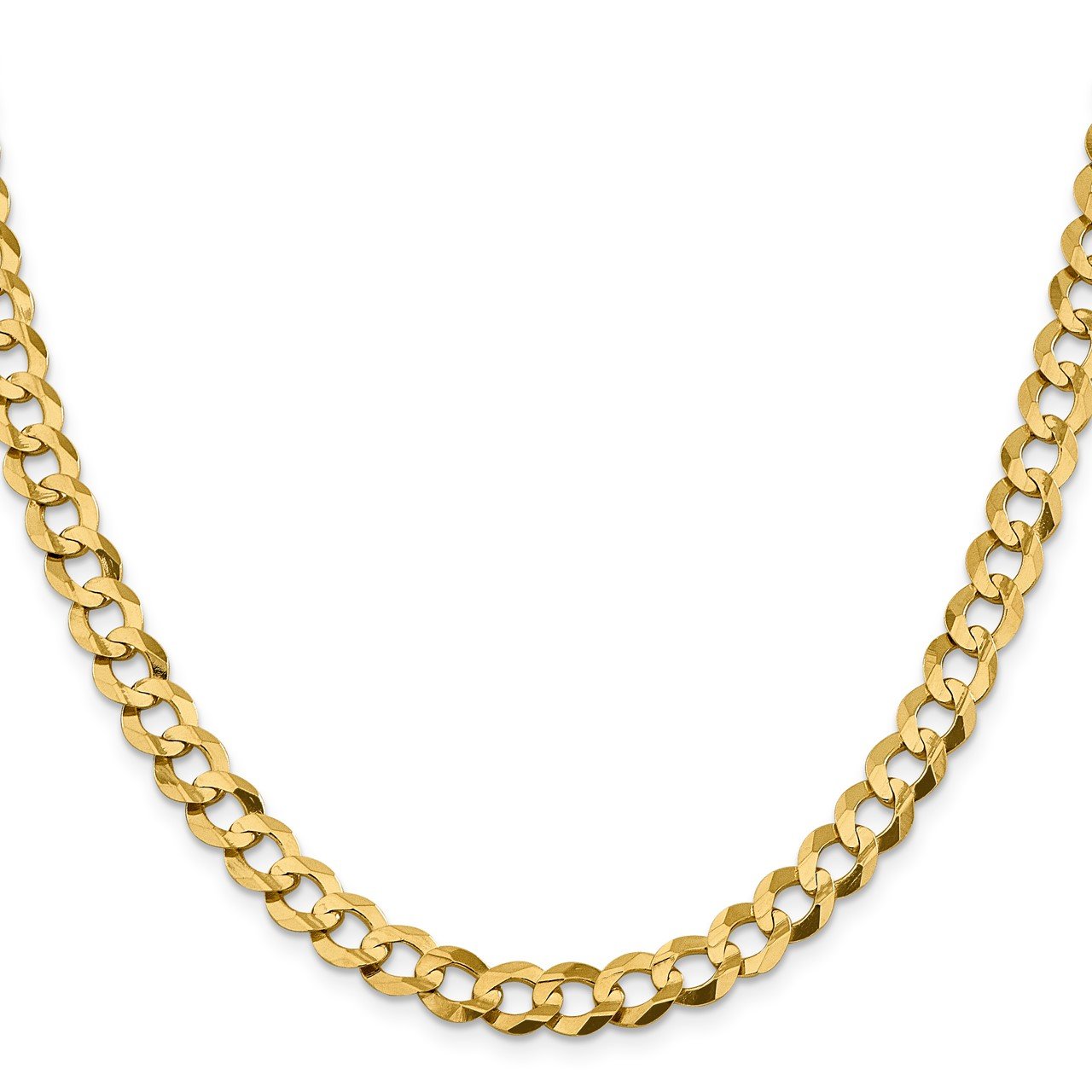 14k 8.3mm Lightweight Flat Cuban Chain