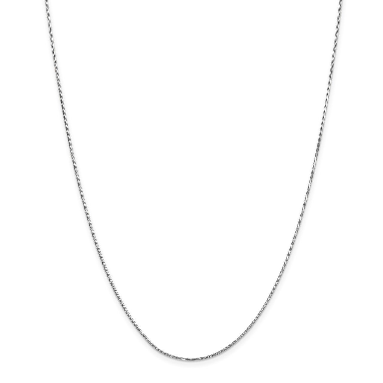 14k WG .9mm Round Snake Chain