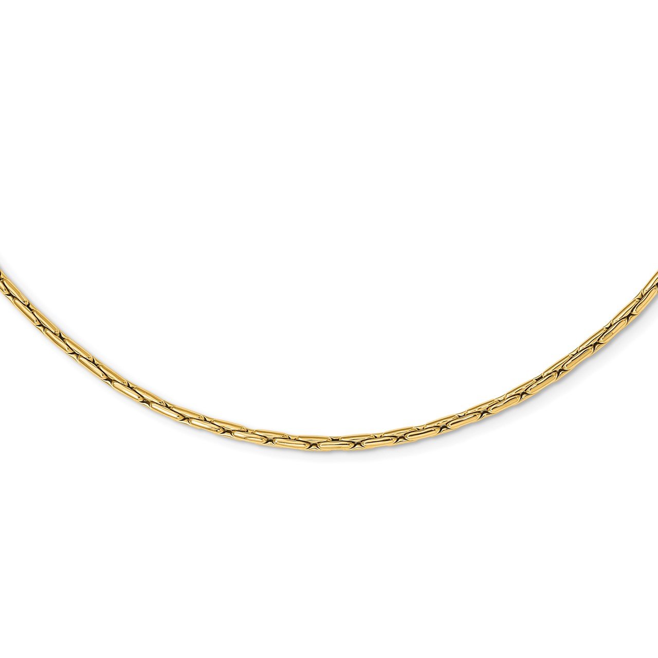 14K Polished Fancy Link Necklace