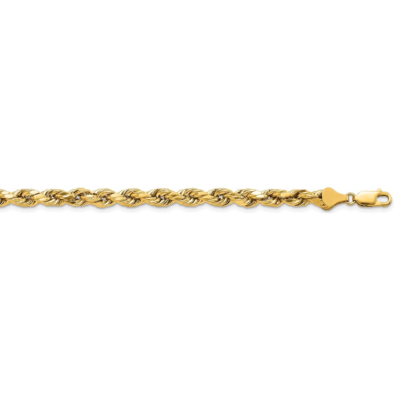 14k 5.5mm Semi-solid D/C Rope Chain