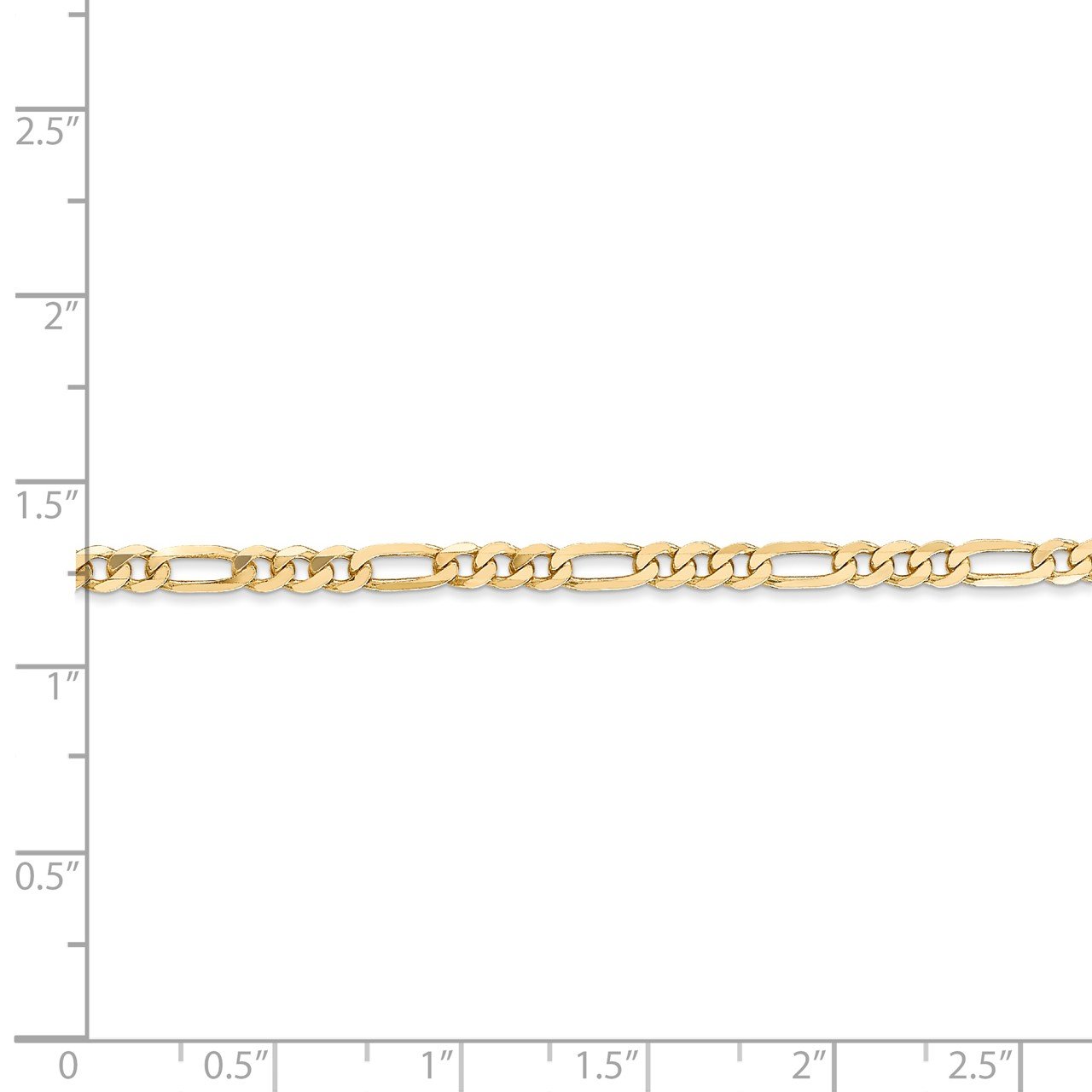 14k 3mm Flat Figaro Chain-4