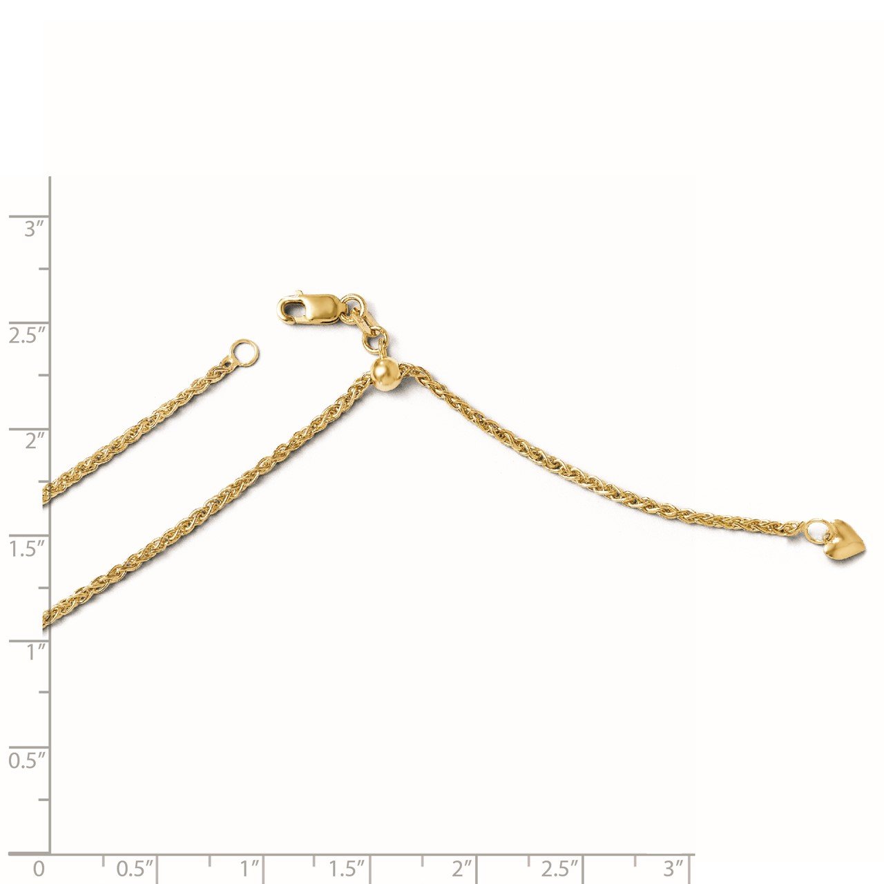 Leslie's 14K Adjustable 1.6mm Semi-solid Spiga Chain-1