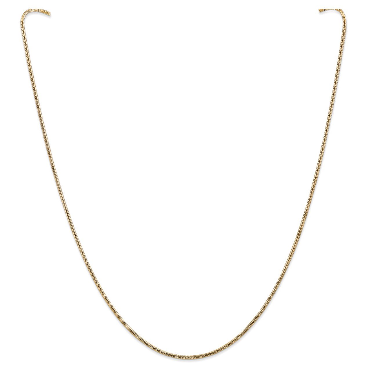 14k 1.6mm Round Snake Chain