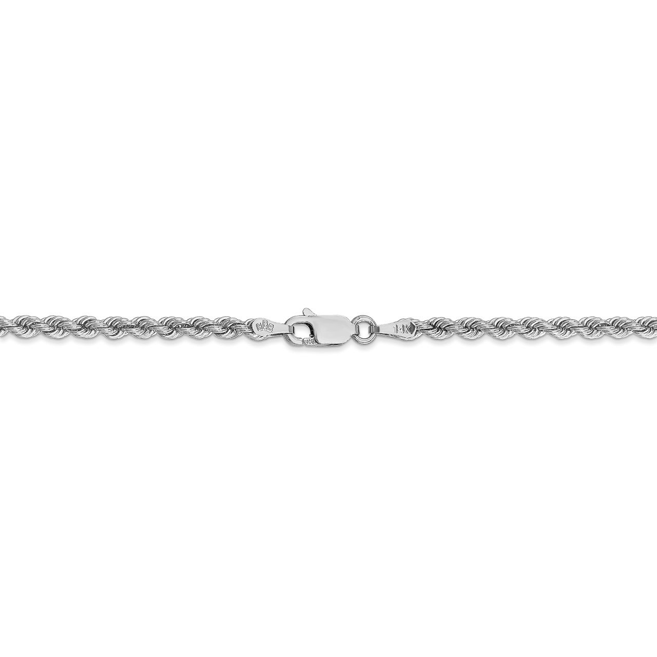 14K WG 2.75mm Regular Rope Chain-3