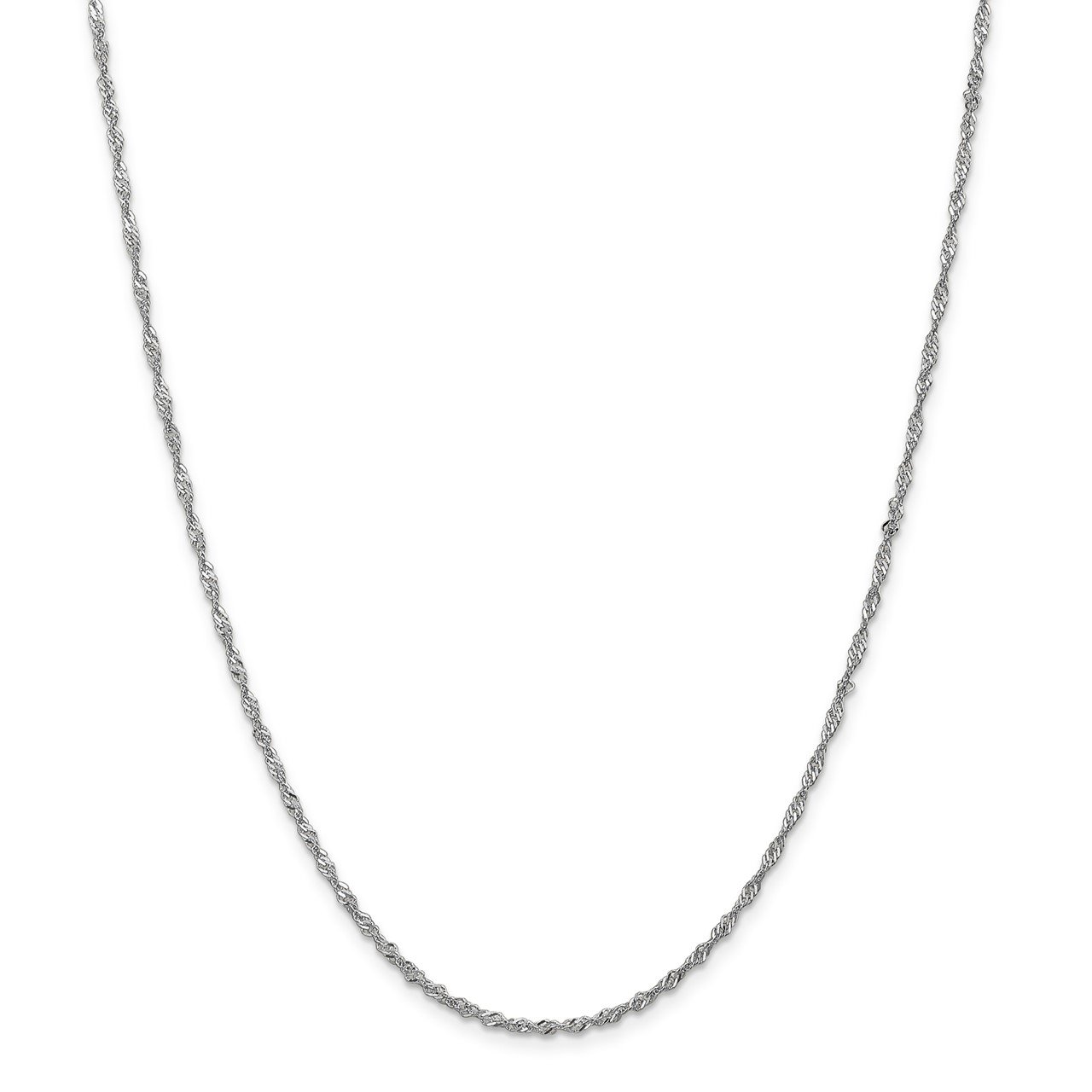 Leslie's 14K White Gold 1.6mm Singapore Chain