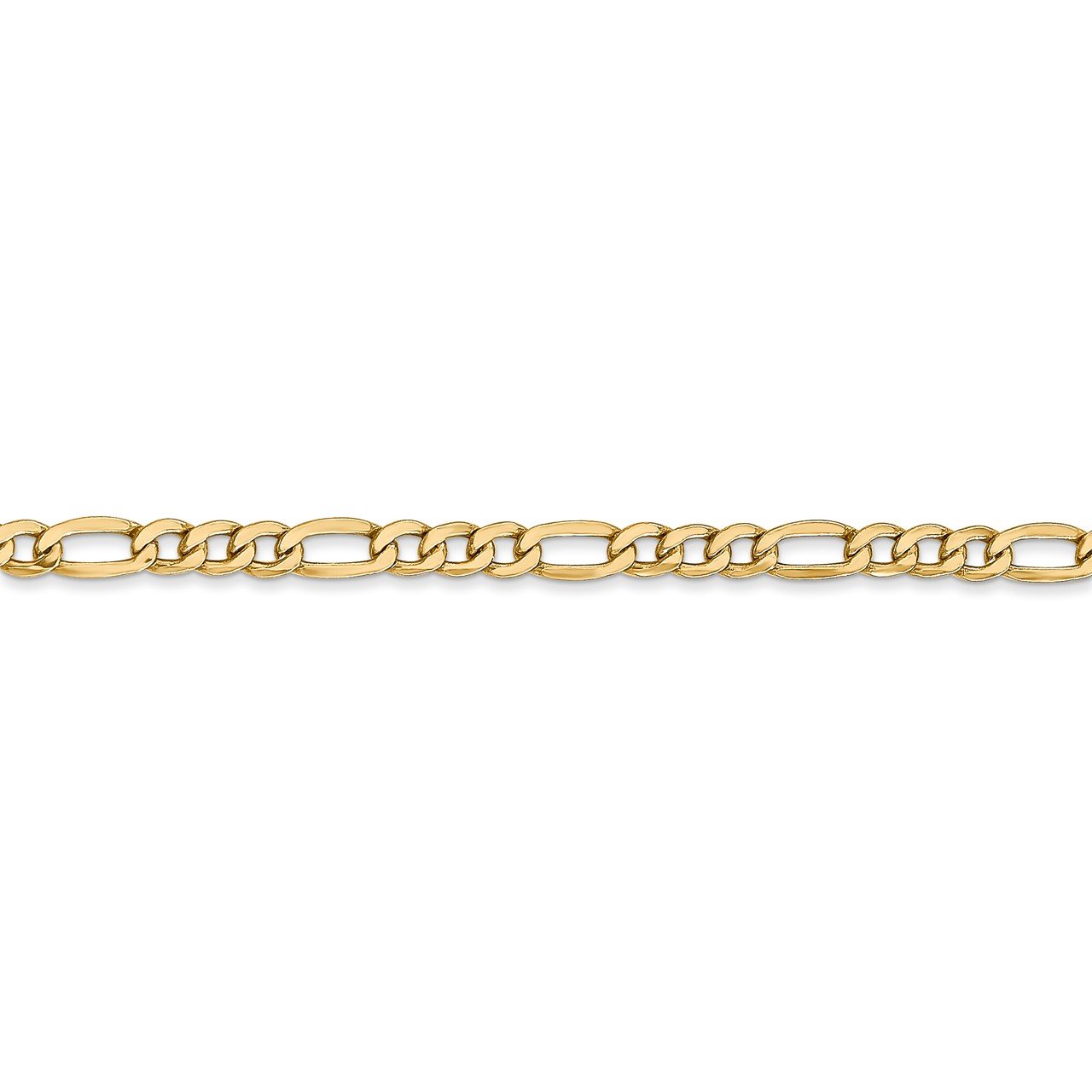 14k 3.5mm Semi-Solid Figaro Chain-2